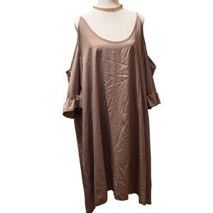 Love Jane Women's 4X Cold Shoulder Ruffle‎ Sleeve Dress Plus Size